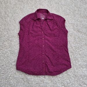 Merrell Opti-Wick Top S Performance Hiking Button Down Shirt UPF 30+ Outdoor